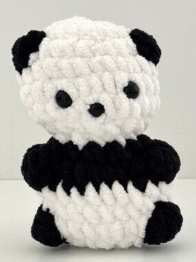 New Handmade Plush Toy Panda Soft Thick Yarn, Made in Arizona Amigurumi